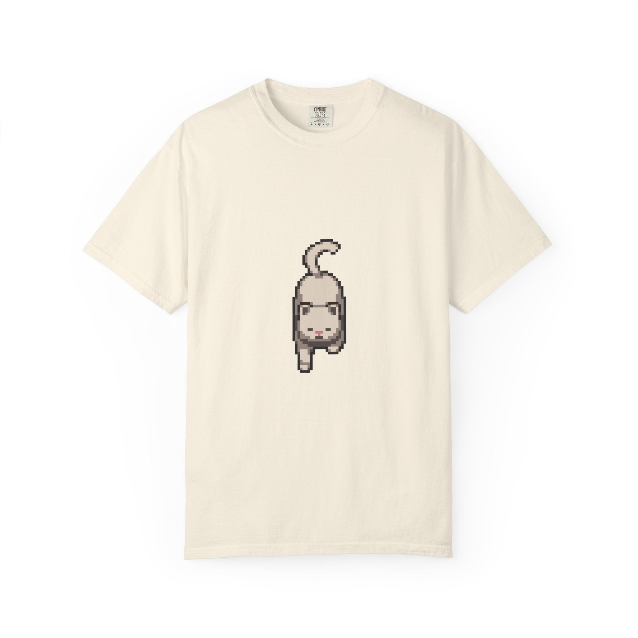 Pixel Cat Sprite Tee – Cozy Forward Down Familiar Edition