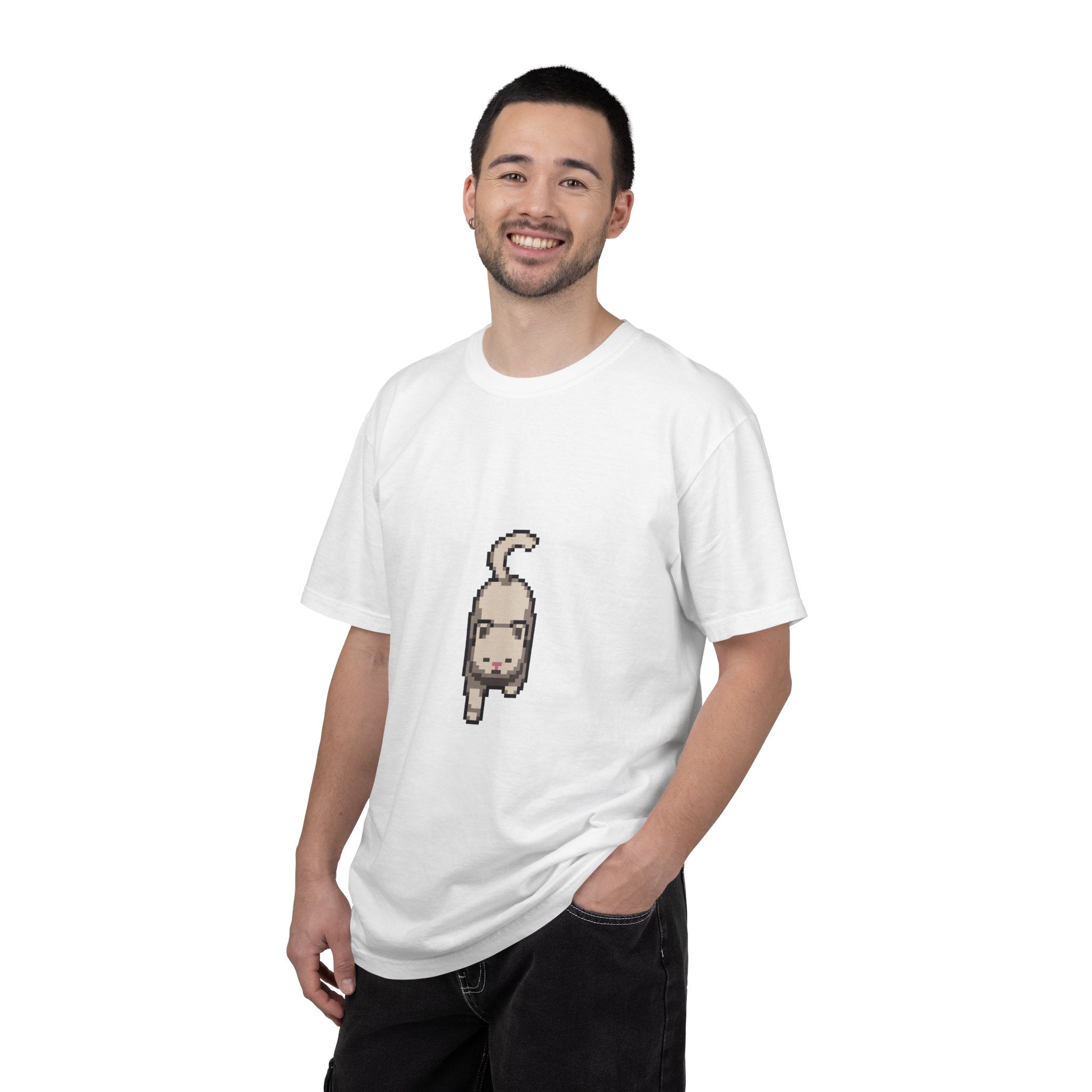 Pixel Cat Sprite Tee – Cozy Forward Down Familiar Edition