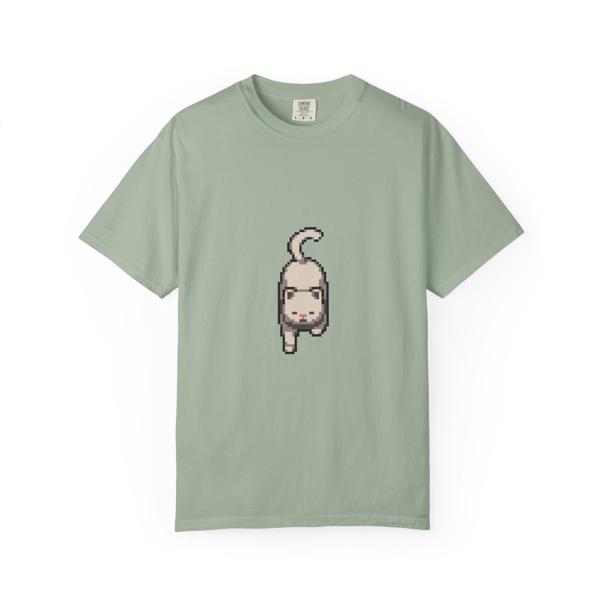 Pixel Cat Sprite Tee – Cozy Forward Down Familiar Edition