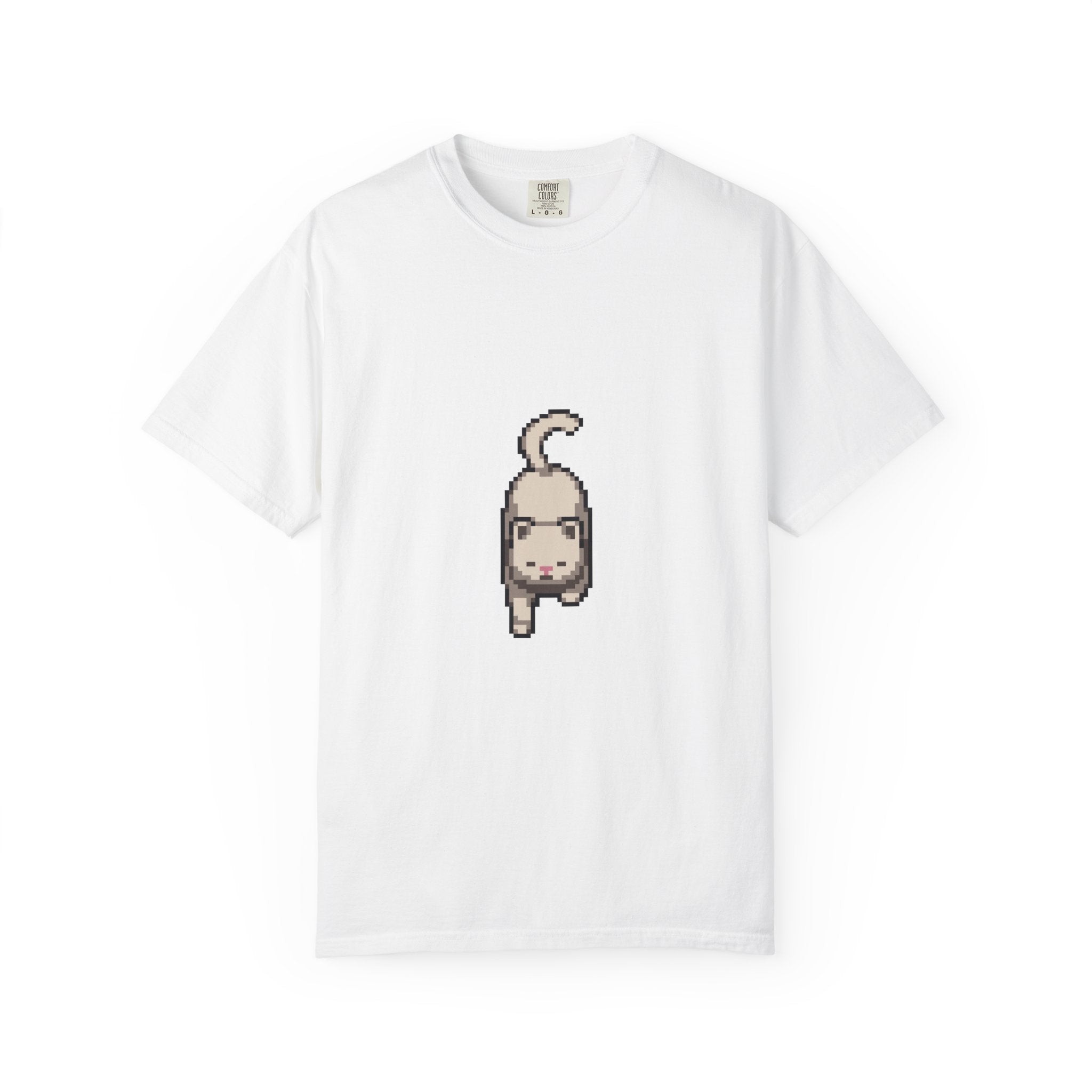Pixel Cat Sprite Tee – Cozy Forward Down Familiar Edition